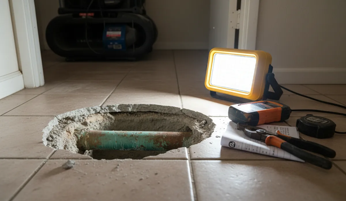What Does a Slab Leak Cost to Fix, Including the Restoration Side?