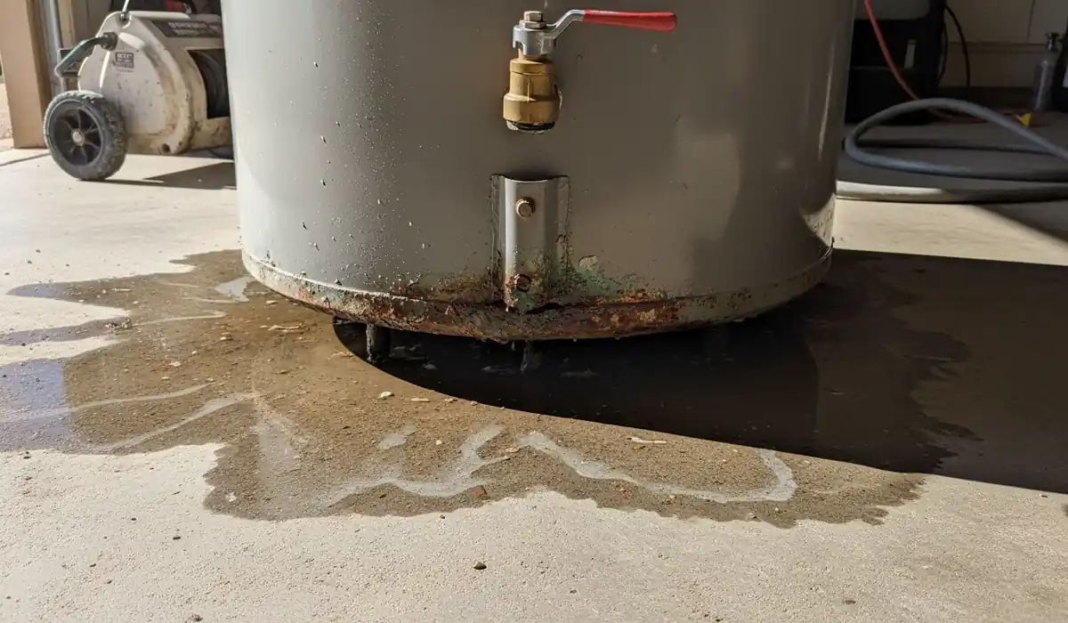 Water Heater Failure Cleanup in progress on a property in Tempe, AZ